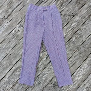 Vintage 90's Plaid Seersucker High Waisted Trousers